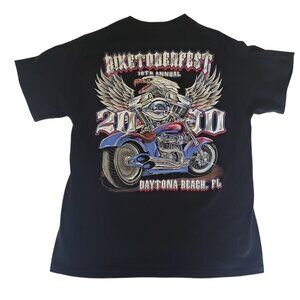 Biketoberfest Daytona Beach 18th Annual 2010 Womens Medium Black T-Shirt Eagle